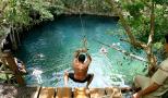 jump into a cenote in the middle of the jungle